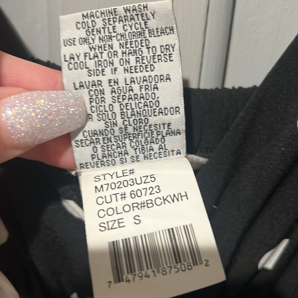 👑Black and white polka dot dress layered look lined skirt - Picture 11 of 13